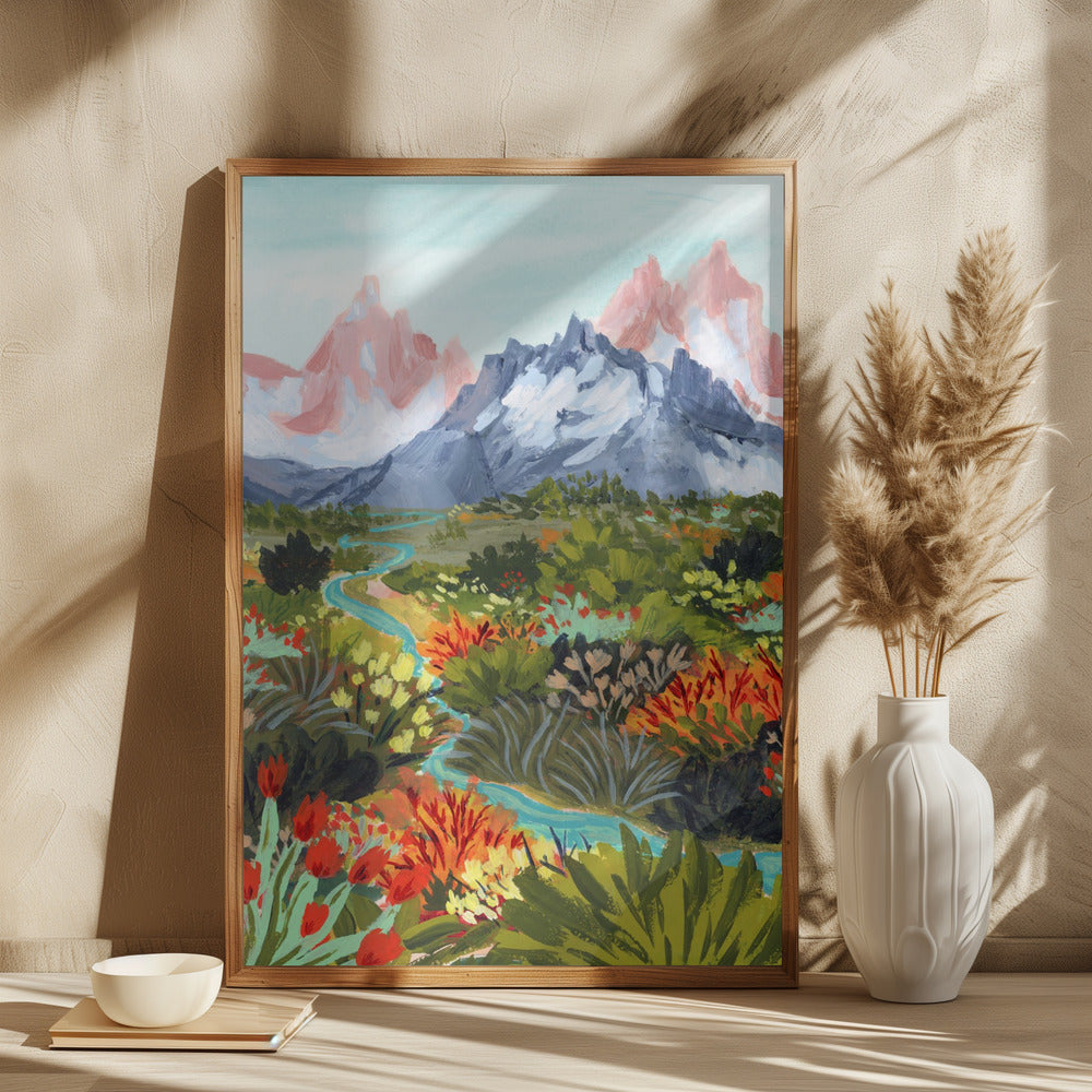 Autumn Mountains Art Print - Serene Landscape for Home Decor