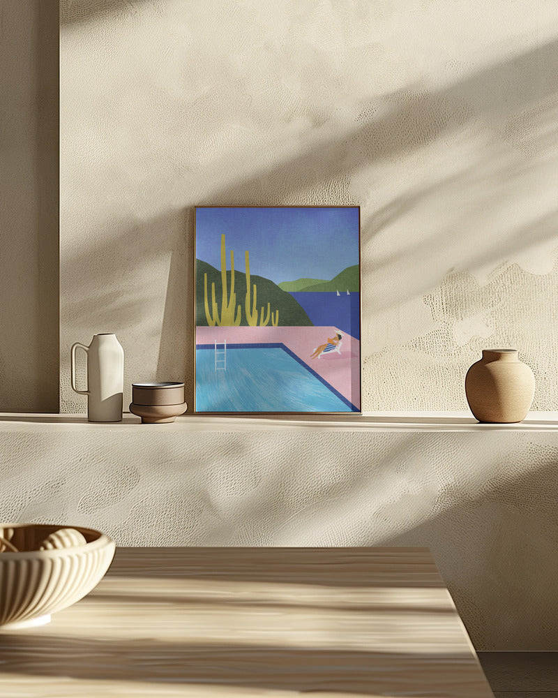 Swimming Pool Art Print - Artistic Wall Décor from MeriDeewar