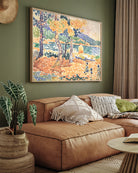 Pines on the Coastline Painting By  Henri-Edmond Cross 3 : 4 Horizontal New Premium Wall Art Canvas by MeriDeewar