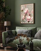 Pink Flowers Poster 3 : 4 Vertical New Premium Wall Art Canvas by MeriDeewar