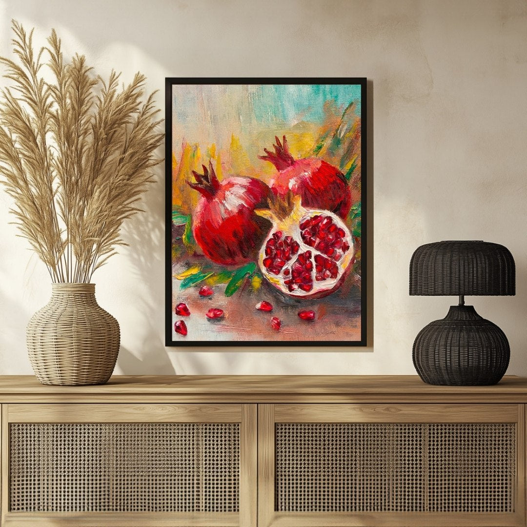 Pomegranate Abstract Canvas - Buy on MeriDeewar 3 : 4 Vertical New Premium Wall Art Canvas by MeriDeewar
