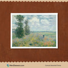 Poppy Fields near Argenteuil Painting By Claude Monet 3 : 4 Horizontal New Premium Wall Art Canvas by MeriDeewar