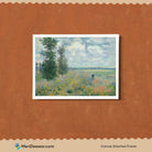 Poppy Fields near Argenteuil Painting by Claude Monet 3 : 4 Vertical New Premium Wall Art Canvas by MeriDeewar