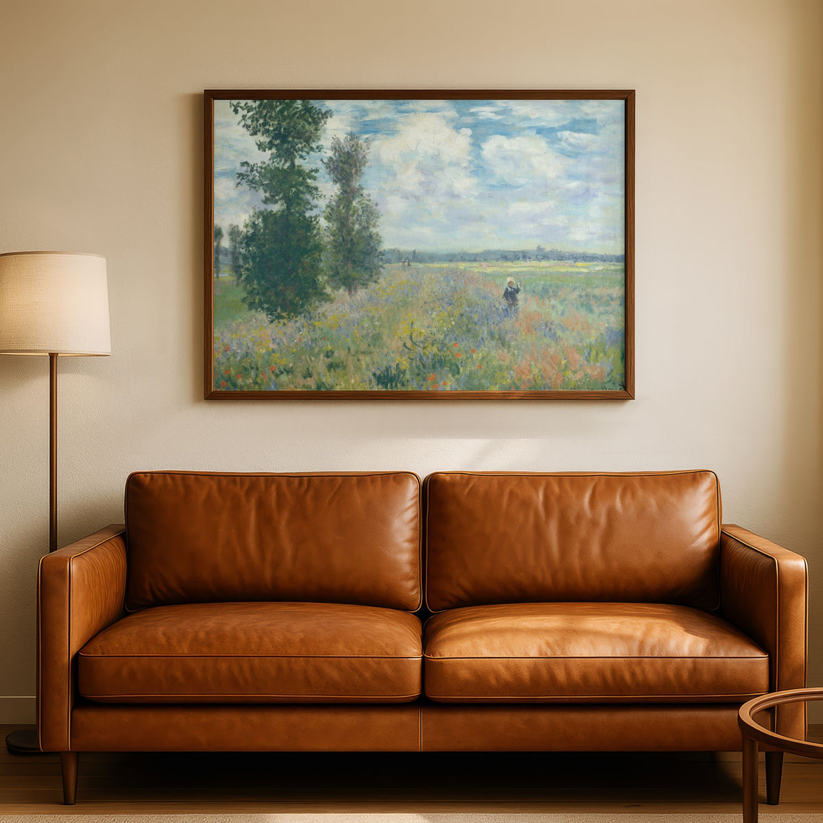 Poppy Fields Scenery Painting for Living Room | Claude Monet Impressionist Wall Art | MeriDeewar 3 : 4 Horizontal New Premium Wall Art Canvas by MeriDeewar