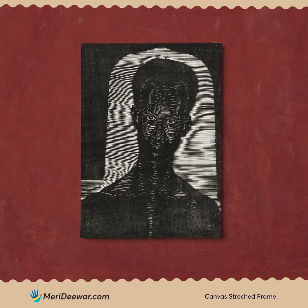 Portrait of a Man by Samuel De Mesquita 3 : 4 Vertical New Premium Wall Art Canvas by MeriDeewar