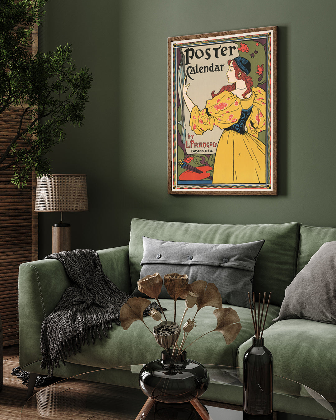 Poster Calendar by L. Prang and Co. 3 : 4 Vertical New Premium Wall Art Canvas by MeriDeewar