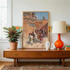 "Procession of the Maharaja" Classical Oil Painting Giclée Print | Fine Art Wall Art 2 : 3 Vertical Premium Wall Art Canvas by MeriDeewar