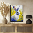 Rabbit Abstract Art – Enhance Your Living Space 3 : 4 Vertical New Premium Wall Art Canvas by MeriDeewar