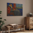 Rabindranath Tagore Painting for Living Room – Indian Literary Art | Mosaic Style Wall Art 3 : 2 Horizontal Premium Wall Art Canvas by MeriDeewar