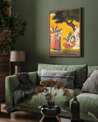 Radha and Krishna in Discussion Painting 2 : 3 Vertical Premium Wall Art Canvas by MeriDeewar