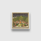 Radha and Krishna meet in the forest during a storm Painting 1 : 1 Square Premium Wall Art Canvas by MeriDeewar
