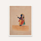 Radha Krishna Painting for Wall | Kalighat Art Style | Spiritual Wall Art for Home 4 :5 Vertical Premium Wall Art Canvas by MeriDeewar