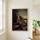 Radha Moonlight Painting by Raja Ravi Varma | Spiritual Wall Art for Living Room India 3 : 4 Vertical Premium Wall Art Canvas by MeriDeewar