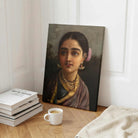 Radha Painting by Raja Ravi Varma | Indian Mythology Wall Art for Living Room | Giclée Print 3 : 4 Vertical Premium Wall Art Canvas by MeriDeewar