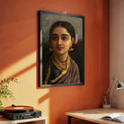 Radha Painting by Raja Ravi Varma | Indian Mythology Wall Art for Living Room | Giclée Print 3 : 4 Vertical Premium Wall Art Canvas by MeriDeewar