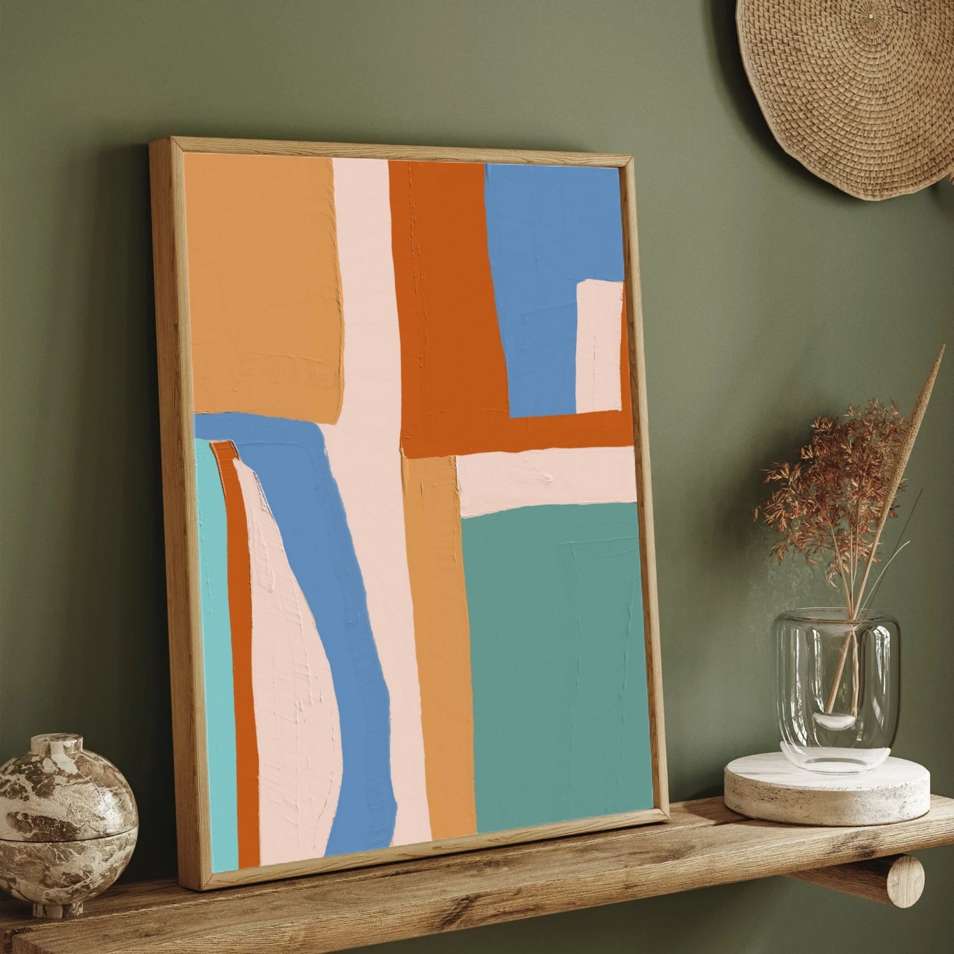 Radiant Stillness – Contemporary Abstract Painting 2 : 3 Vertical Premium Wall Art Canvas by MeriDeewar