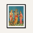 Raghupati Ram, Laxman, Sita & Hanuman Painting – Raja Ravi Varma Ramayan Wall Art | MeriDeewar 3 : 4.2 Vertical Premium Wall Art Canvas by MeriDeewar