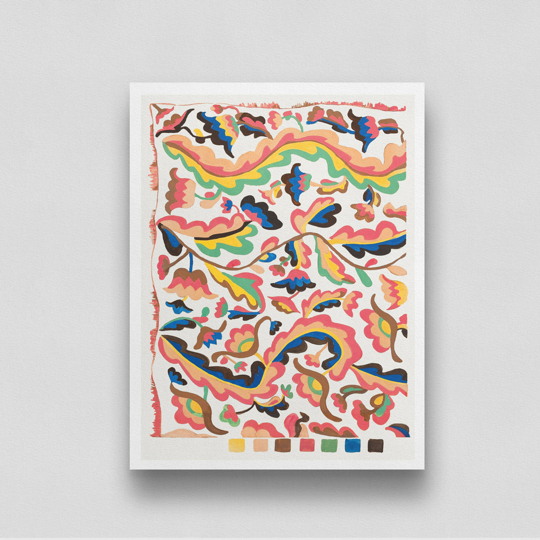 Rainbow Abstract Painting by Etna Wiswall 3 : 4 Vertical New Premium Wall Art Canvas by MeriDeewar