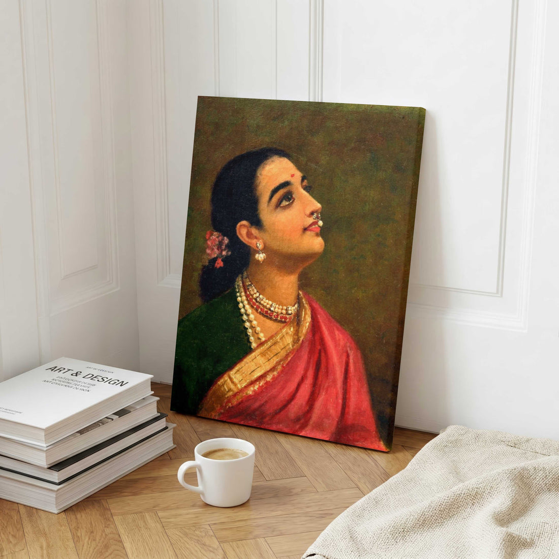 Portrait of a Young Woman – Timeless Elegance | MeriDeewar.com 4 X 5.5 Vertical Premium Wall Art Canvas by MeriDeewar