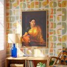 Raja Ravi Varma Lady with Swarbat Painting for Living Room | Classical Indian Wall Art 3 : 4 Vertical Premium Wall Art Canvas by MeriDeewar