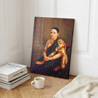 Raja Ravi Varma Portrait Painting for Living Room – Indian Woman in Saree Wall Art 3 : 4 Vertical Premium Wall Art Canvas by MeriDeewar