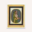 Rajasthani Court Lady Painting for Living Room | Indian Miniature Wall Art | Giclée Print 4 :5 Vertical Premium Wall Art Canvas by MeriDeewar
