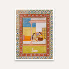 Rajasthani Miniature Painting for Living Room – Ragamala Art | Giclée Fine Art Print 3 : 4 Vertical Premium Wall Art Canvas by MeriDeewar