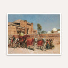 Rajasthani Wedding Procession Painting for Living Room | Indian Palace Wall Art | MeriDeewar 5 : 4 Horizontal Premium Wall Art Canvas by MeriDeewar