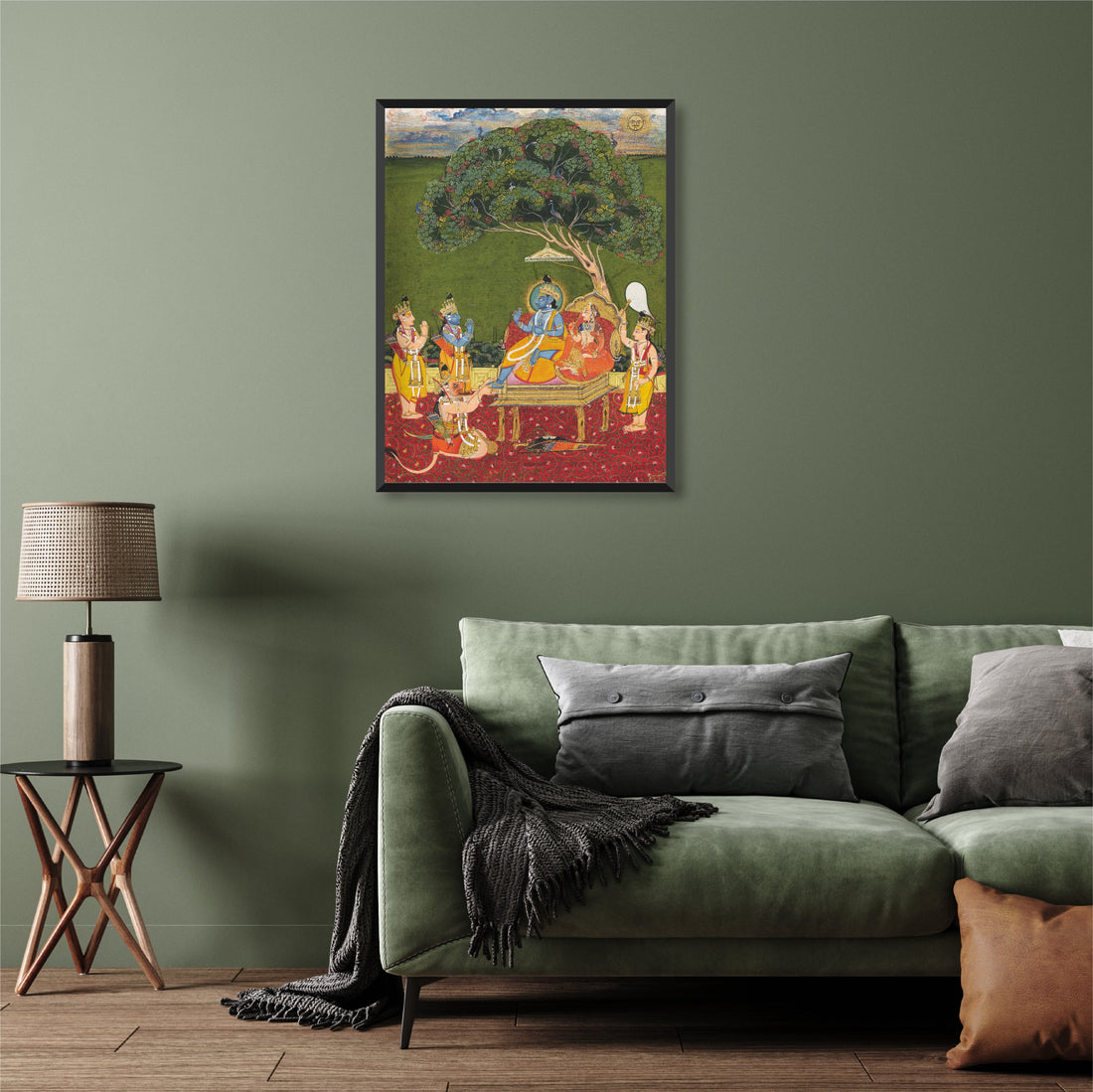 Ram Durbar Painting 3 : 4 Vertical New Premium Wall Art Canvas by MeriDeewar