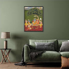 Ram Durbar Painting – Rajasthani Miniature Style Giclée Art Print by MeriDeewar 3 : 4 Vertical New Premium Wall Art Canvas by MeriDeewar