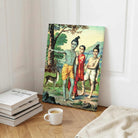 Ram Sita Lakshman Vanvas Painting for Living Room – Raja Ravi Varma Spiritual Wall Art | MeriDeewar 2 : 3 Vertical Premium Wall Art Canvas by MeriDeewar