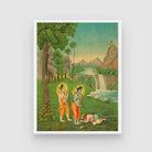 Rama Lakshmana And Hanuman Painting 3 : 4 Vertical New Premium Wall Art Canvas by MeriDeewar