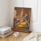 Ramayan Painting for Living Room – Hanuman Discourse by Raja Ravi Varma | Wall Art 3 : 4 Vertical Premium Wall Art Canvas by MeriDeewar