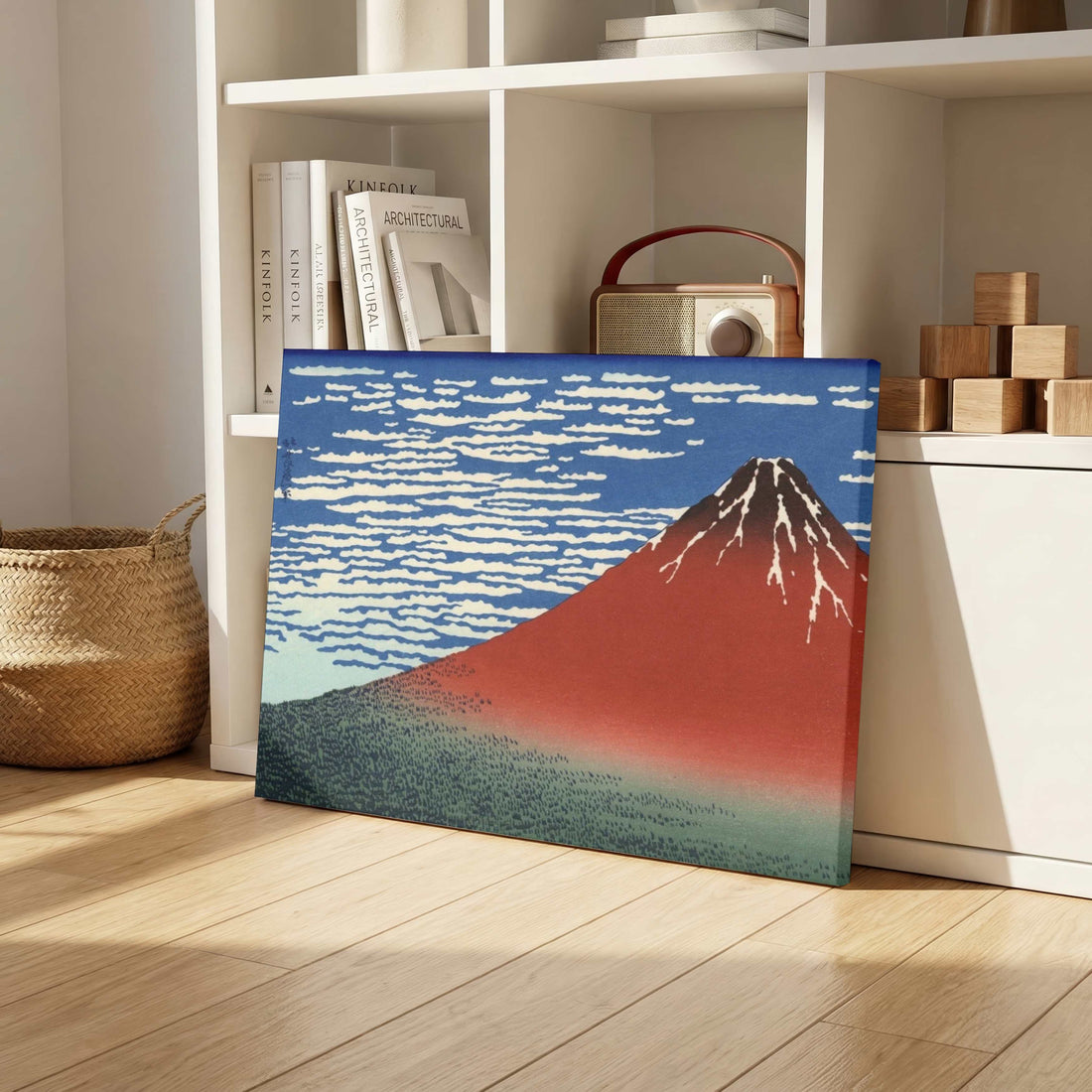 red fuji Painting - Meri Deewar 3 : 2 Horizontal Premium Wall Art Canvas by MeriDeewar