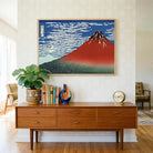 Red Fuji Mountain Painting for Living Room | Hokusai Japanese Wall Art | Giclée Print 3 : 2 Horizontal Premium Wall Art Canvas by MeriDeewar