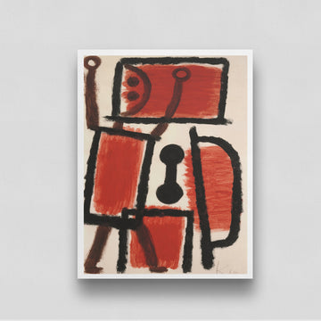 Red Line Man Locksmith Poster by Paul Klee 3 : 4 Vertical New Premium Wall Art Canvas by MeriDeewar