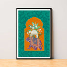 Regal India – 3-Piece Royal Elephant & Horse Art Set Walls Premium Wall Art Canvas by MeriDeewar