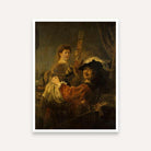 Rembrandt Prodigal Son Classic Painting for Living Room | Warm Tones Wall Art 3 : 4 Vertical Premium Wall Art Canvas by MeriDeewar
