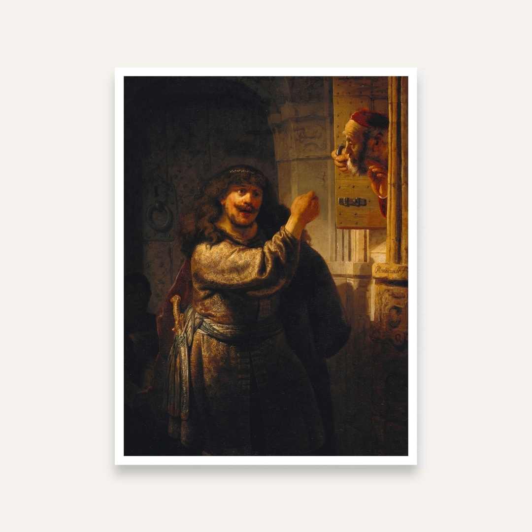 Rembrandt Samson Painting for Living Room | Classic Wall Art | Giclée Fine Art Print 3 : 4 Vertical Premium Wall Art Canvas by MeriDeewar