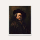 Rembrandt Self Portrait Painting for Living Room | Classic Wall Art for Home Decor 3 : 4 Vertical Premium Wall Art Canvas by MeriDeewar