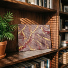 Rhythm in Rosewood | Modern Abstract Expressionist Framed Wall Art 4 : 3 Horizontal Premium Wall Art Canvas by MeriDeewar