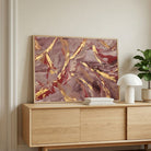 Rhythm in Rosewood | Modern Abstract Expressionist Framed Wall Art 4 : 3 Horizontal Premium Wall Art Canvas by MeriDeewar