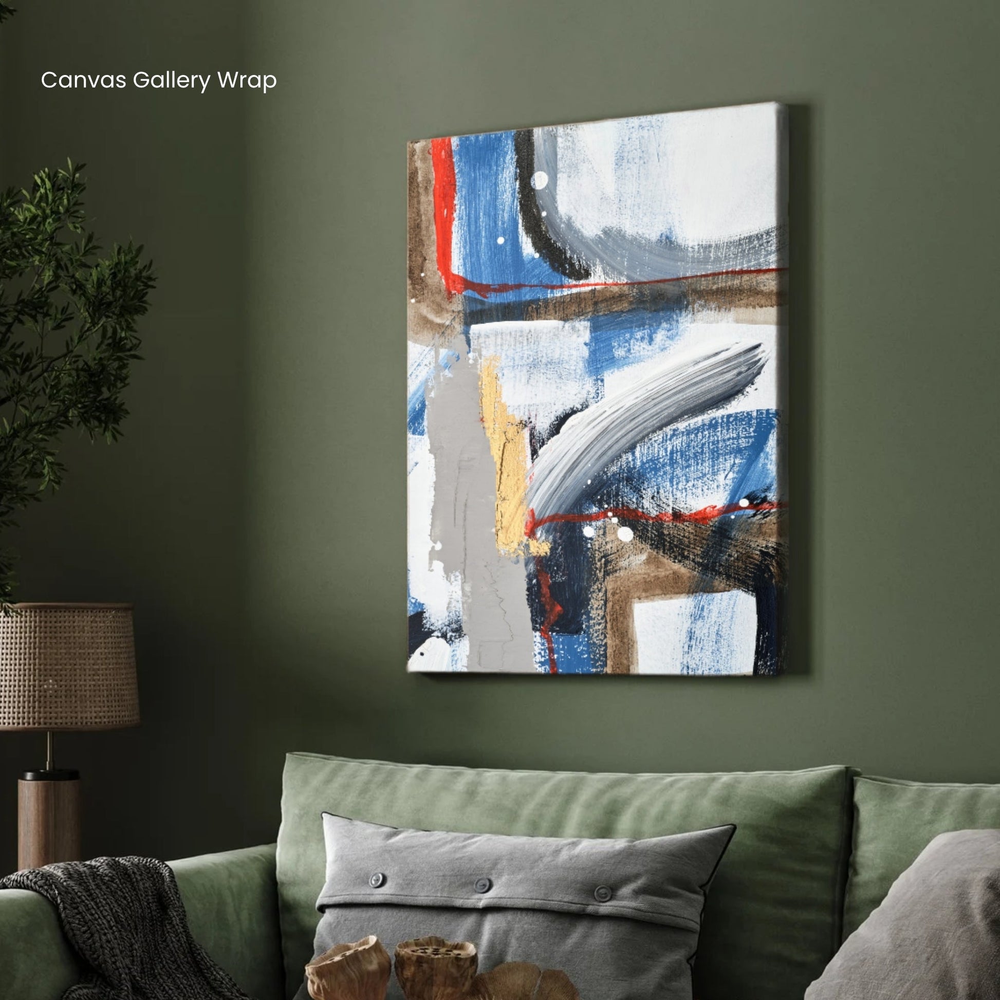 Rhythms of Motion – Abstract Modern Wall Art 2 : 3 Vertical Premium Wall Art Canvas by MeriDeewar