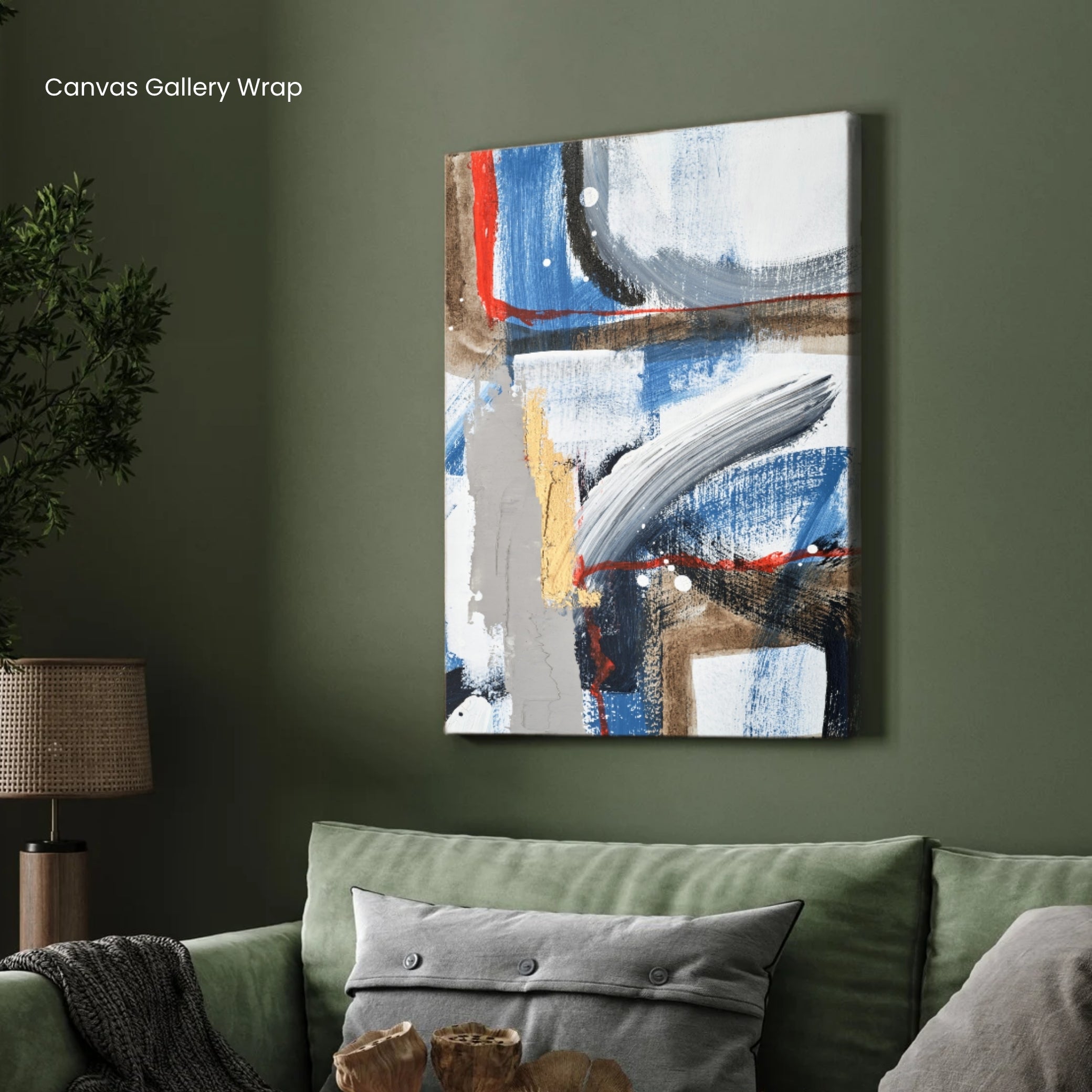 Rhythms of Motion – Abstract Modern Wall Art 2 : 3 Vertical Premium Wall Art Canvas by MeriDeewar