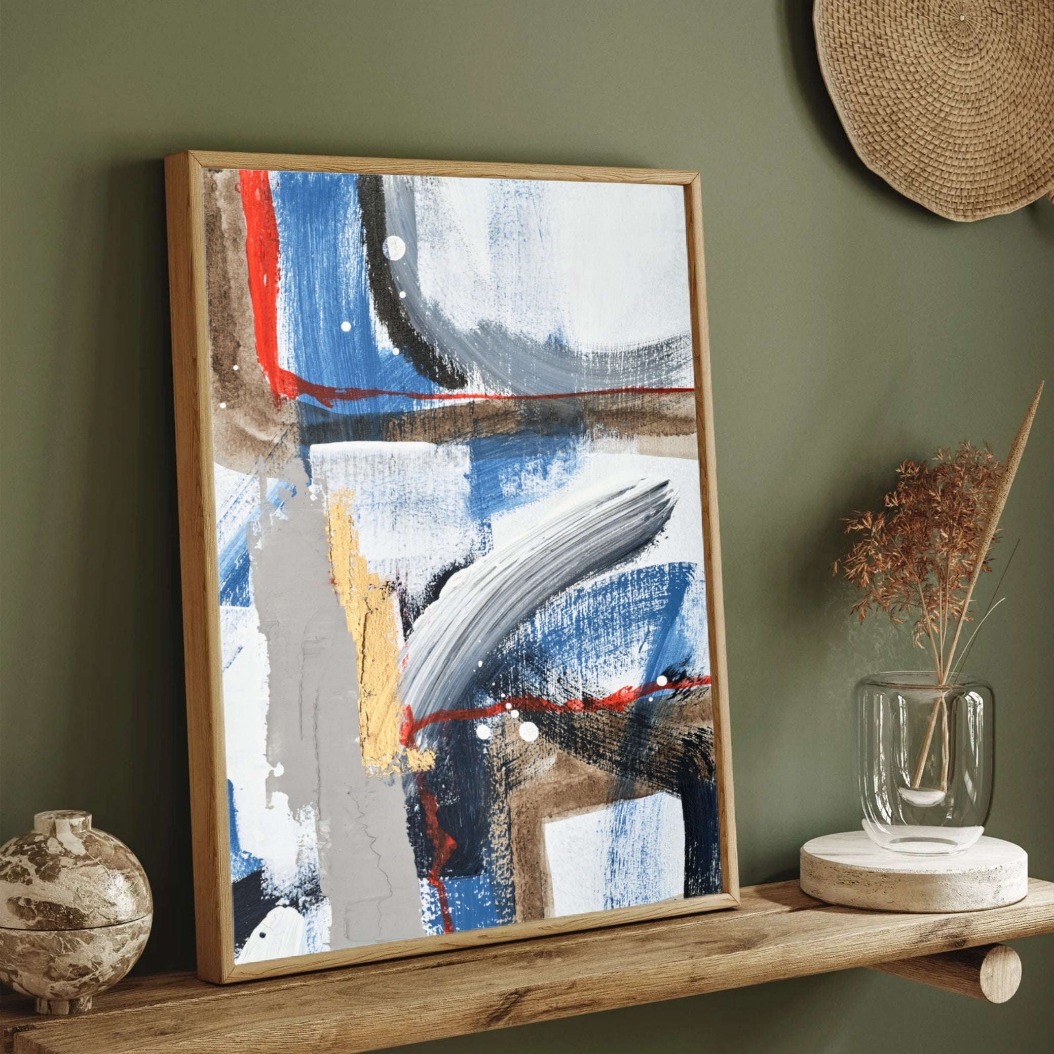 Rhythms of Motion – Abstract Modern Wall Art 2 : 3 Vertical Premium Wall Art Canvas by MeriDeewar