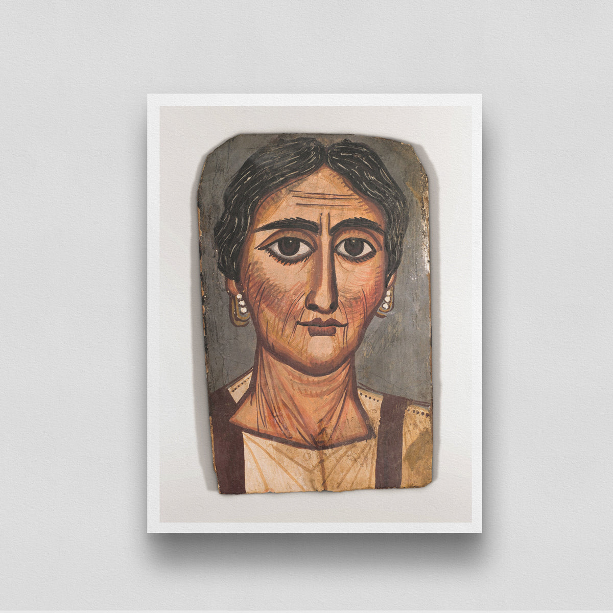 Roman Egyptian Mummy Portrait Louis Painter 3 : 4 Vertical New Premium Wall Art Canvas by MeriDeewar
