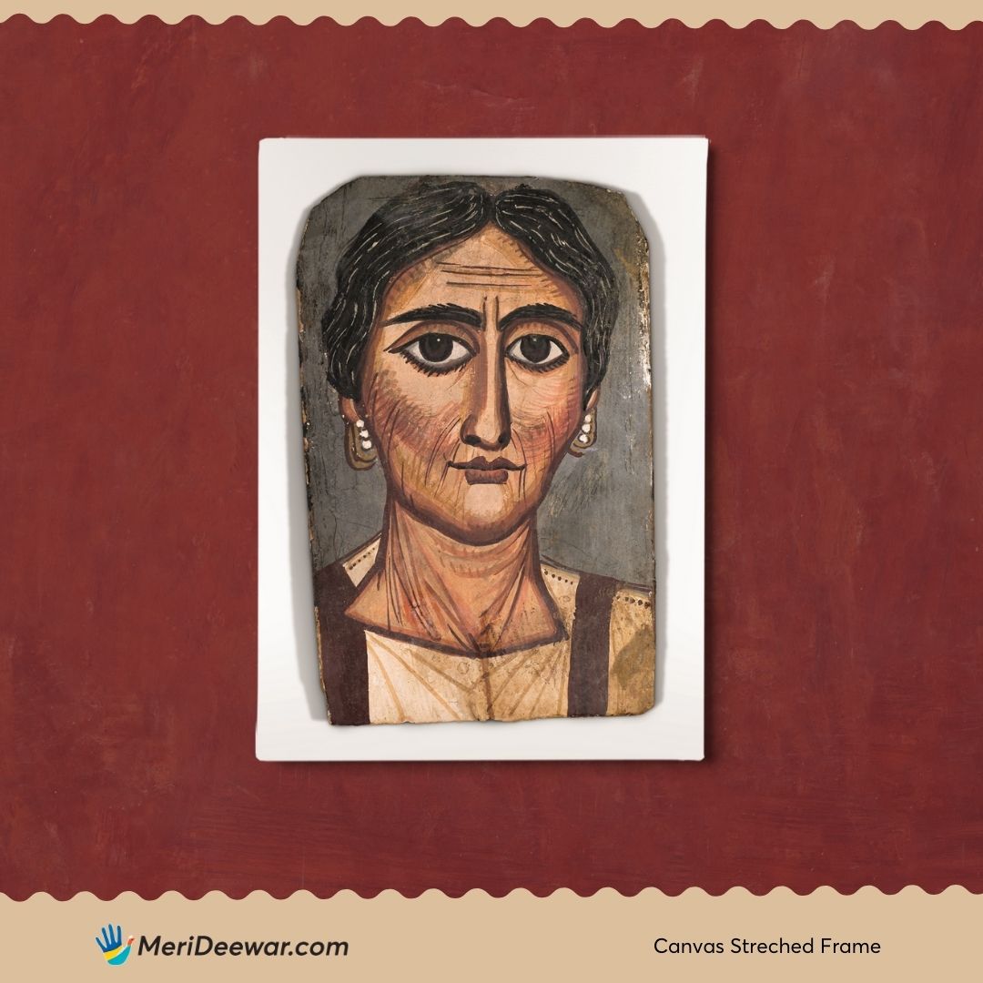 Roman Egyptian Mummy Portrait Louis Painter 3 : 4 Vertical New Premium Wall Art Canvas by MeriDeewar