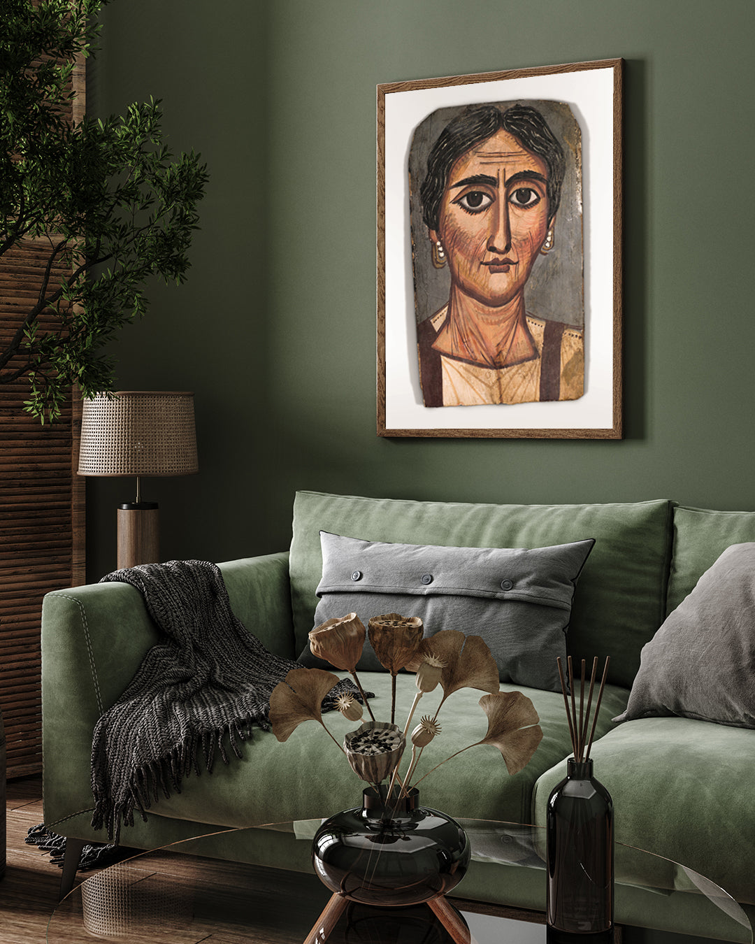 Roman Egyptian Mummy Portrait Louis Painter 3 : 4 Vertical New Premium Wall Art Canvas by MeriDeewar