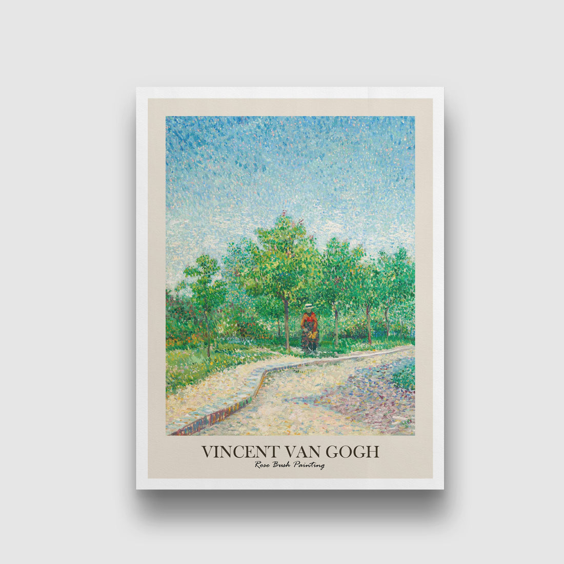 Rose bush Painting by Vincent van Gogh 3 : 4 Vertical New Premium Wall Art Canvas by MeriDeewar