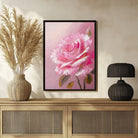 Rose Flower Abstract Canvas Art - Elegant Home Decor 3 : 4 Vertical New Premium Wall Art Canvas by MeriDeewar